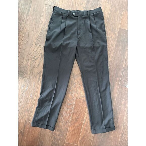 Men’s Haggar Black Dress Pants - Picture 1 of 7